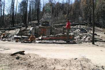 Camp Mozumdar structures burned